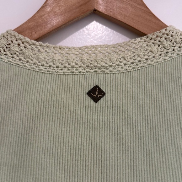 PrAna | Organic Cotton Long Sleeve Ribbed Shirt Light Green Women’s Medium - Picture 5 of 8